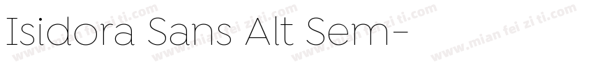Isidora Sans Alt Sem字体转换